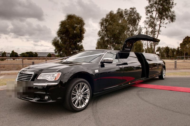 Black Chrysler 300 stretch limousine