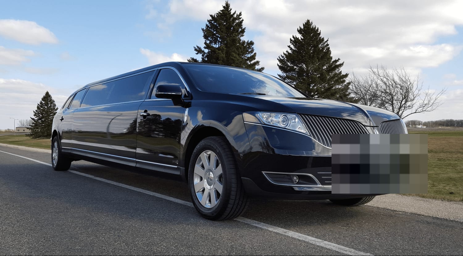 Black Lincoln stretch limousine