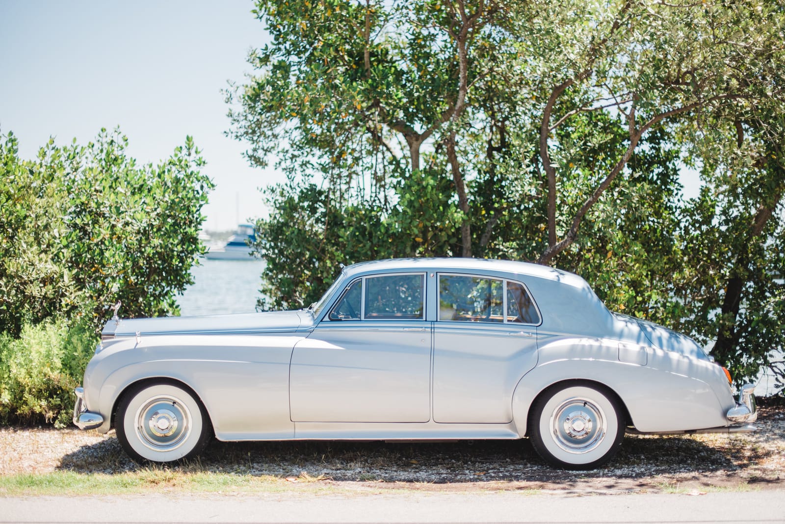 Silver 1959 Rolls-Royce Silver Cloud vintage wedding car