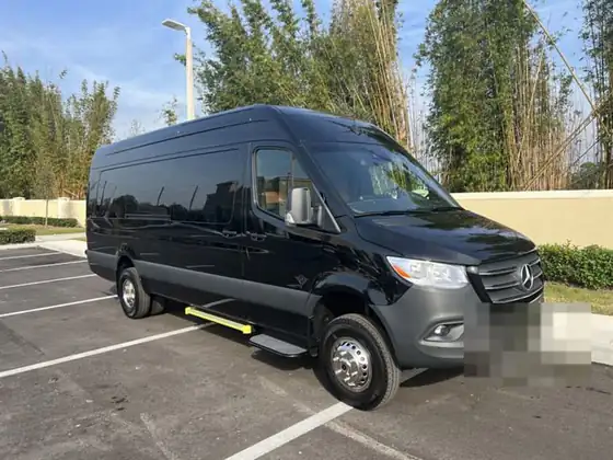 Black Mercedes Sprinter executive passenger van