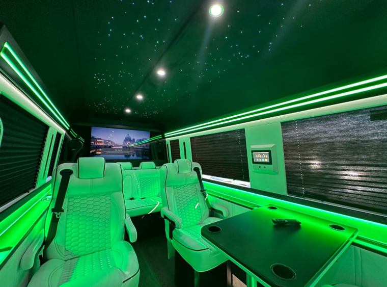 Jet Sprinter limo interior