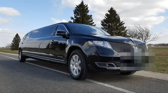 Black Lincoln stretch limousine